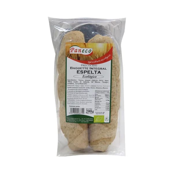 PANECO Baguette integral espelta, precocinada, ecológica PANECO 200 g. - 0.2 kg - Imagen del producto en Findit
