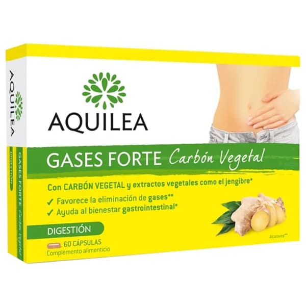 AQUILEA Complemento alimenticio que favorece la eliminación de gases AQUILEA Gases forte 60 uds. - 1 ud - Imagen del producto en Findit