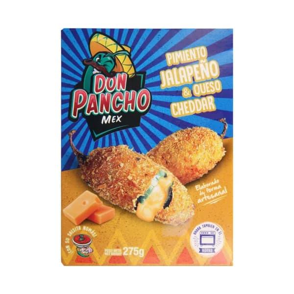 DON PANCHO Pimiento jalapeño relleno de queso Cheddar 275 g. - 0.28 kg - Imagen del producto en Findit