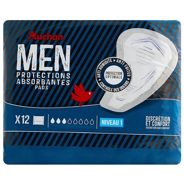PRODUCTO ALCAMPO Men Compresa de incontiencia para hombre, ultra absorbentes, para perdidas leves a moderadas 12 uds. - 1 ud - Imagen del producto en Findit