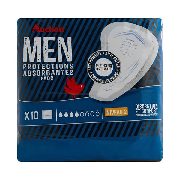 PRODUCTO ALCAMPO Compresa de incontiencia para hombre, ultra absorbentes, nivel 2 10 uds. - 1 ud - Imagen del producto en Findit