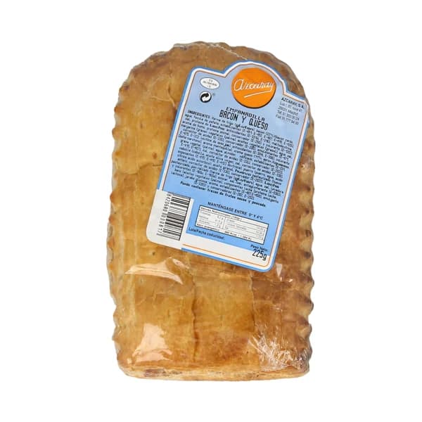 Empanadilla de hojaldre rellena de bacon y queso AZCARAY 225 gr - 0.23 kg - Imagen del producto en Findit