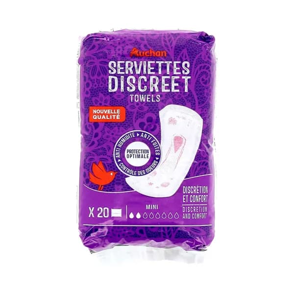PRODUCTO ALCAMPO Compresa de incontinencia mini para mujeres con pérdidas leves de orina 20 uds. - 1 ud - Imagen del producto en Findit
