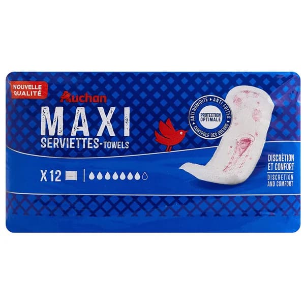 PRODUCTO ALCAMPO Compresa de incontinencia maxi para mujeres con pérdidas severas de orina 12 uds. - 1 ud - Imagen del producto en Findit