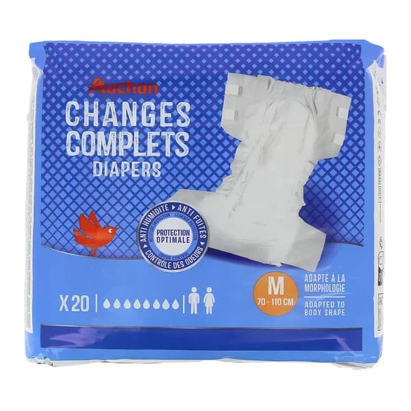 PRODUCTO ALCAMPO Pañal de incontiencia unisex ultra absorbente talla M (70 - 115 cm) 20 uds. - 1 ud - Imagen del producto en Findit