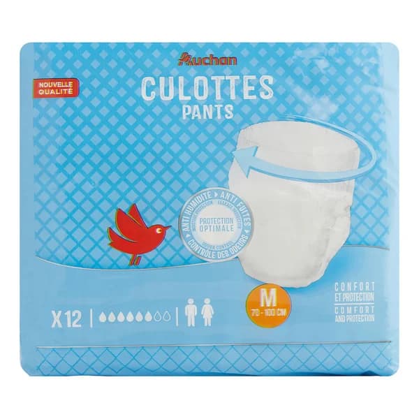 PRODUCTO ALCAMPO Pants de incontiencia unisex ultra absorbente talla M (70 - 100 cm) 12 uds. - 1 ud - Imagen del producto en Findit