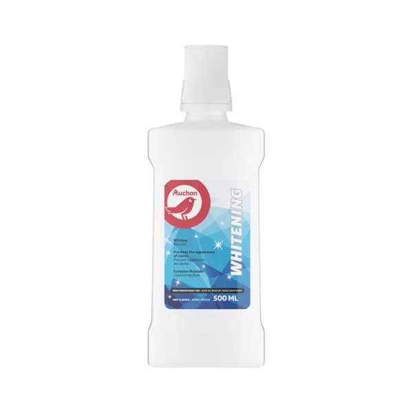 PRODUCTO ALCAMPO Enjuague bucal de uso diario y accción blanqueadora, con sabor a menta PRODUCTO ALCAMPO 500 ml. - 0.5 l - Imagen del producto en Findit