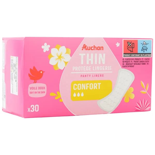 PRODUCTO ALCAMPO Salvaslips finos y ultra suaves con forma anatómica PRODUCTO ALCAMPO 30 uds. - 1 ud - Imagen del producto en Findit