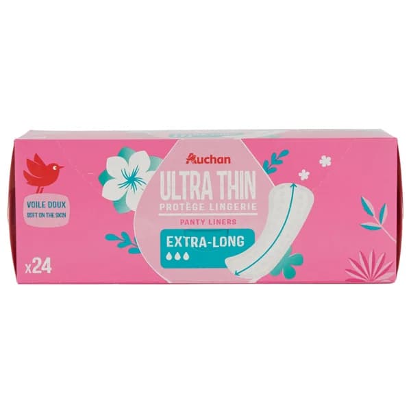 PRODUCTO ALCAMPO Salvaslips finos y extra largos, con forma anatómica 24 uds. - 1 ud - Imagen del producto en Findit