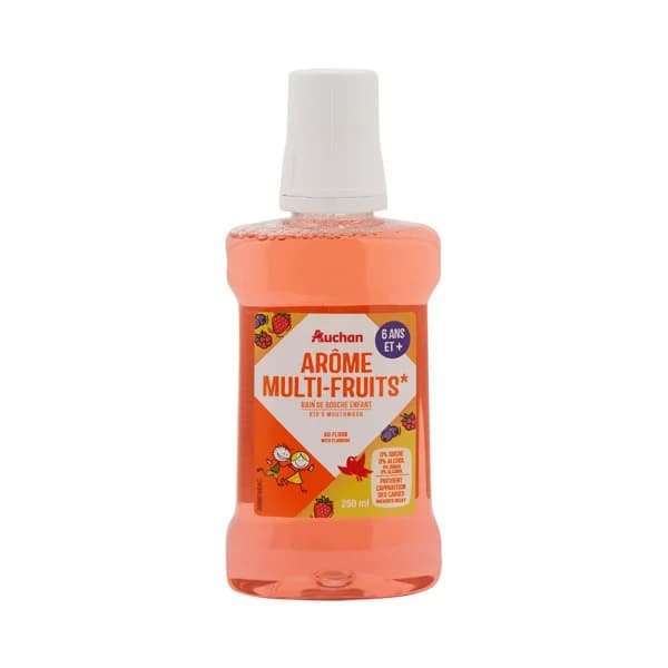PRODUCTO ALCAMPO Enjuague bucal infantil (a paritr de 6 años) de uso diario y con sabor a multi-frutas 250 ml. - 0.25 l - Imagen del producto en Findit