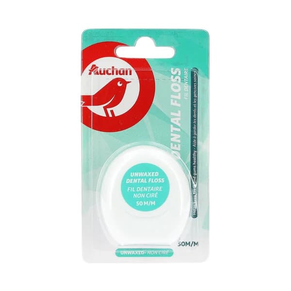 PRODUCTO ALCAMPO Hilo dental no encerado, con sabor a menta PRODUCTO ALCAMPO 50 m. - 1 ud - Imagen del producto en Findit