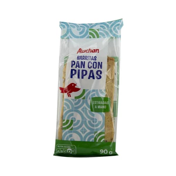 PRODUCTO ALCAMPO Barrritas de pan con pipas en aceite de girasol 90 g. - 0.09 kg - Imagen del producto en Findit