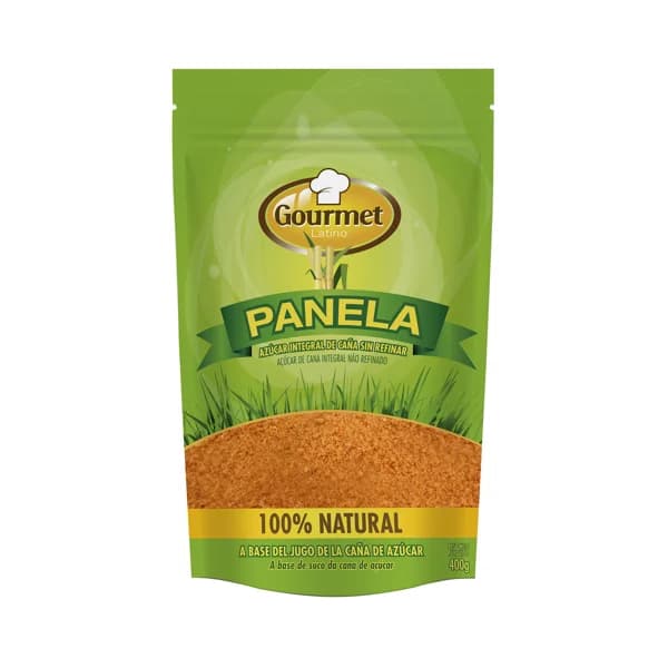 GOURMET LATINO Panela pulverizada integral de caña sin refinar 100% natural bolsa 400 g. - 1 kg - Imagen del producto en Findit