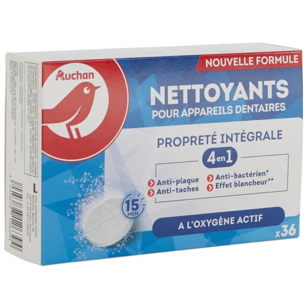 PRODUCTO ALCAMPO Limpiador de prótesis dentales 4 en 1 con oxigeno activo PRODUCTO ALCAMPO 36 uds. - 1 ud - Imagen del producto en Findit