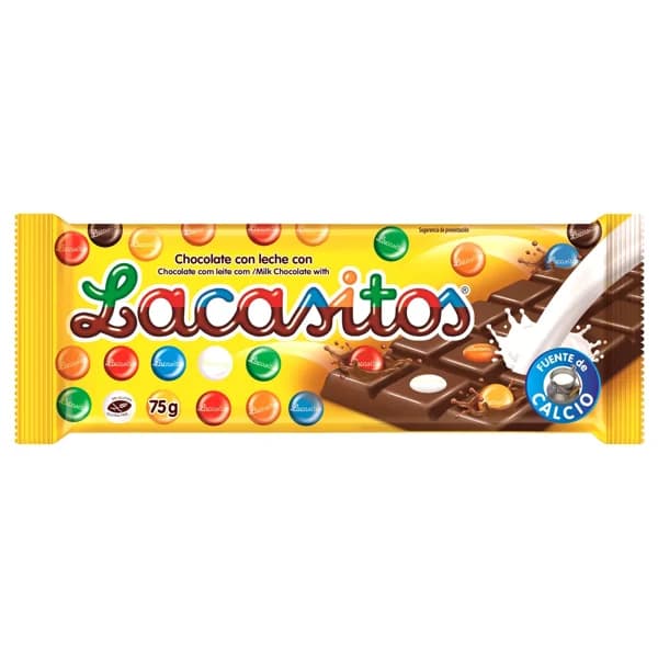 Chocolate con leche y Lacasitos LACASA 75 g - 0.08 kg - Imagen del producto en Findit