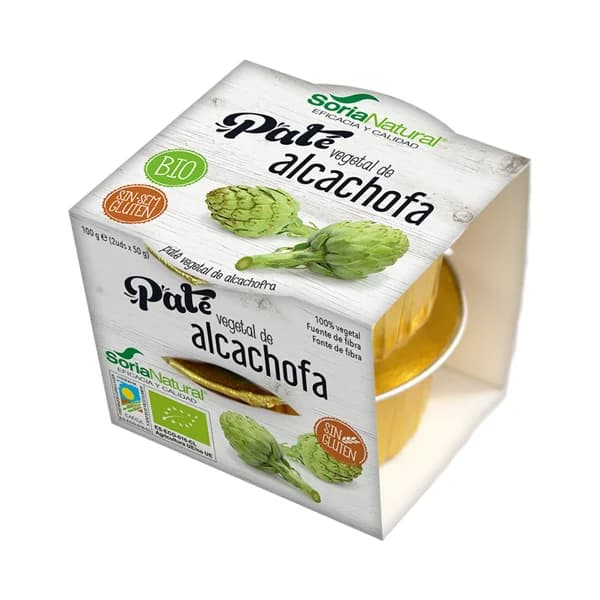 SORIA NATURAL Paté vegetal de alcachofa ecológico 2 x 100 g. - 0.1 kg - Imagen del producto en Findit