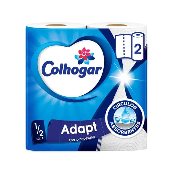 COLHOGAR Papel de cocina Adapt 2 rollos - 1 ud - Imagen del producto en Findit