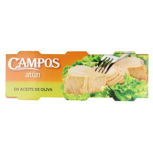 CAMPOS Atún en aceite de oliva 3 x 80 g. - 0.16 kg - Imagen del producto en Findit