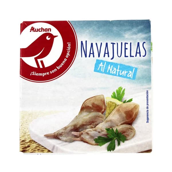 PRODUCTO ALCAMPO Navajuelas al natural del pacífico 63 g. - 0.06 kg - Imagen del producto en Findit