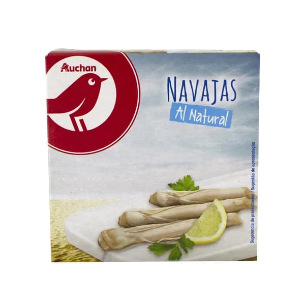 PRODUCTO ALCAMPO Navajas Chilenas al natural lata de 63 g. - 0.06 kg - Imagen del producto en Findit