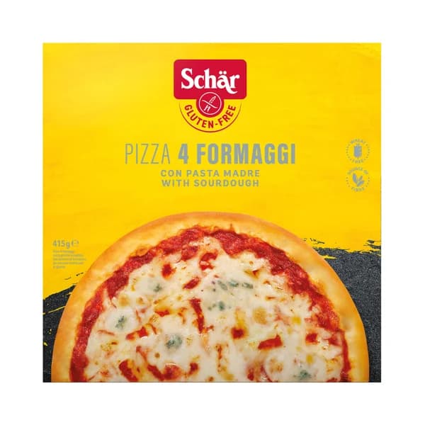 SCHÄR Pizza congelada a los 4 quesos elaborada sin gluten 415 g. - 0.42 kg - Imagen del producto en Findit