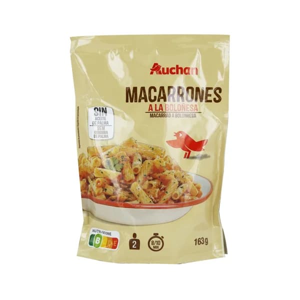 PRODUCTO ALCAMPO Macarrones a la boloñesa 142 g. - 0.16 kg - Imagen del producto en Findit