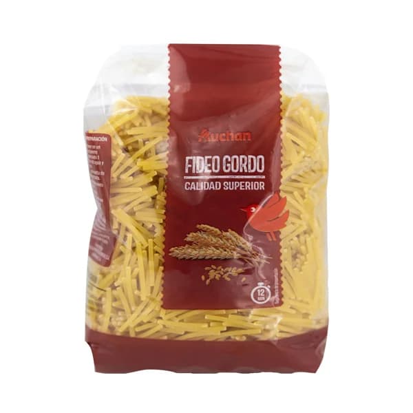 PRODUCTO ALCAMPO Pasta fideos gordo de calidad superior paquete de 500 g. - 0.5 kg - Imagen del producto en Findit