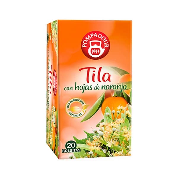 POMPADOUR Tila con hojas de naranja 20 uds. 35 g. - 1 ud - Imagen del producto en Findit