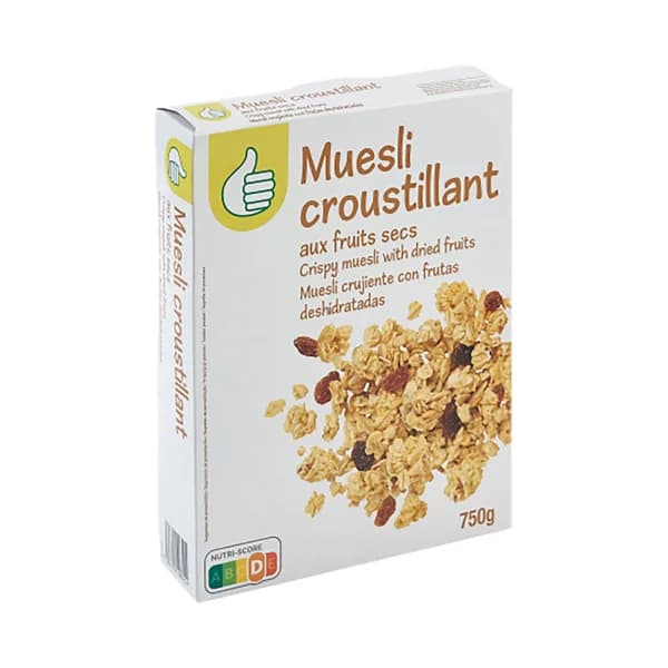 PRODUCTO ECONÓMICO ALCAMPO Cereales muesli con frutas deshidratadas 750 g. - 0.75 kg - Imagen del producto en Findit