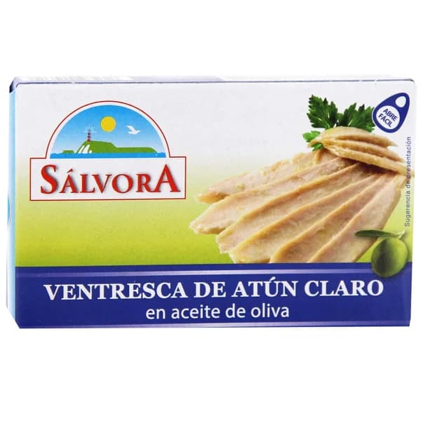 SÁLVORA Ventresca de atún claro en aceite de oliva lata de 73 g. - 0.07 kg - Imagen del producto en Findit