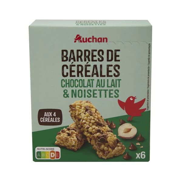 PRODUCTO ALCAMPO Barrita de cereales, con chocolate y avenllanas PRODUCTO ALCAMPO CROUSTY 6 uds. x 21 g. - 0.13 kg - Imagen del producto en Findit