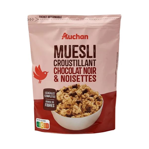 PRODUCTO ALCAMPO Cereales muesli crujiente con chocolate negro y avellanas 450 g. - 0.45 kg - Imagen del producto en Findit
