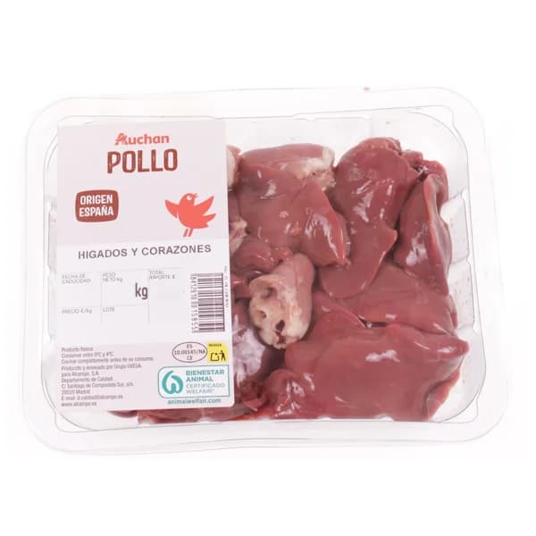 AUCHAN Higaditos de pollo bandeja. Producto Alcampo - 0.45 kg - Imagen del producto en Findit