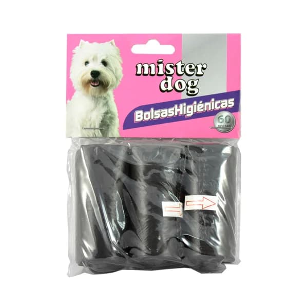 MISTER DOG Bolsa de plástico recoge excrementos para perros  3 rollos de 20 uds. - 1 ud - Imagen del producto en Findit