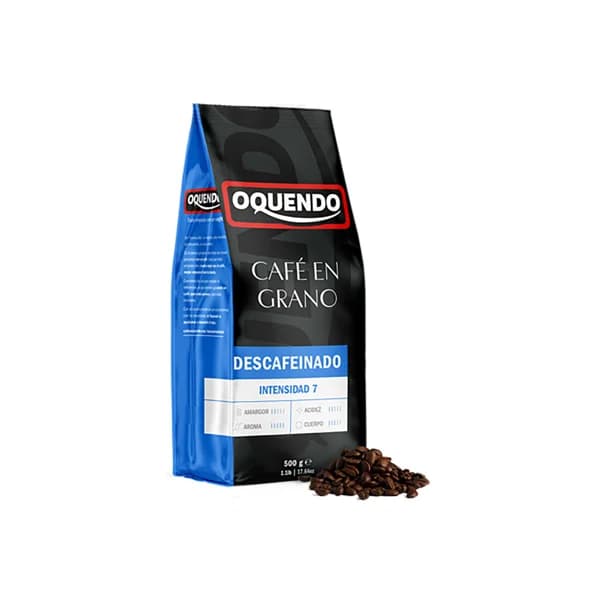 OQUENDO Café de tueste natural descafeinado en grano I7,  500 g. - 0.5 kg - Imagen del producto en Findit