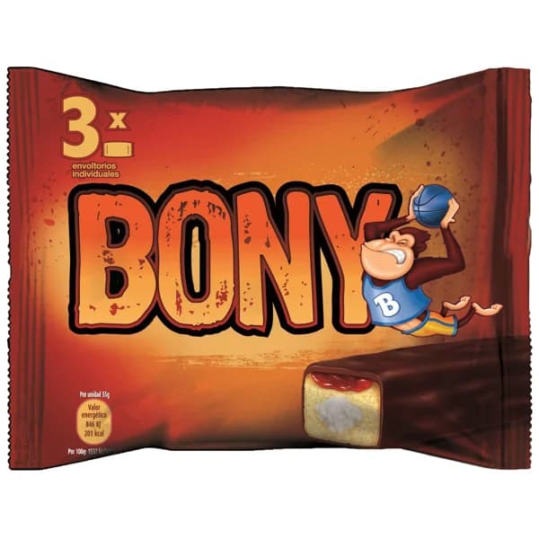 BONNY Bollitos de bizcocho con chocolate rellenos de crema sabor nata 165 gramos. - 0.17 kg - Imagen del producto en Findit