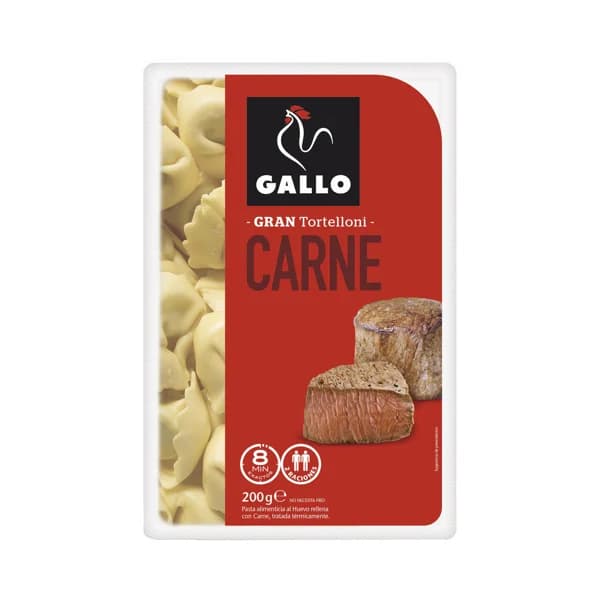 GALLO Pasta Tortelloni rellenos con carne GALLO 200 g. - 0.2 kg - Imagen del producto en Findit