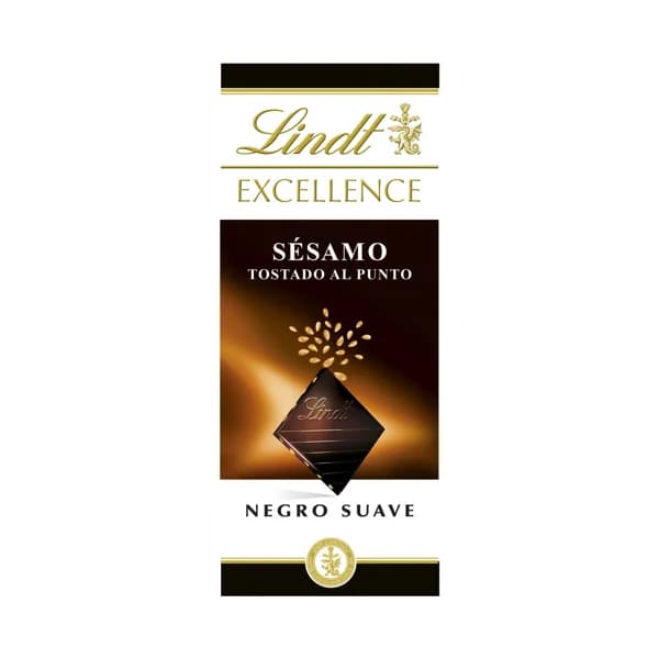 LINDT Excellence Chocolate negro con granos de sésamo tostados al punto 100 g. - 0.1 kg - Imagen del producto en Findit