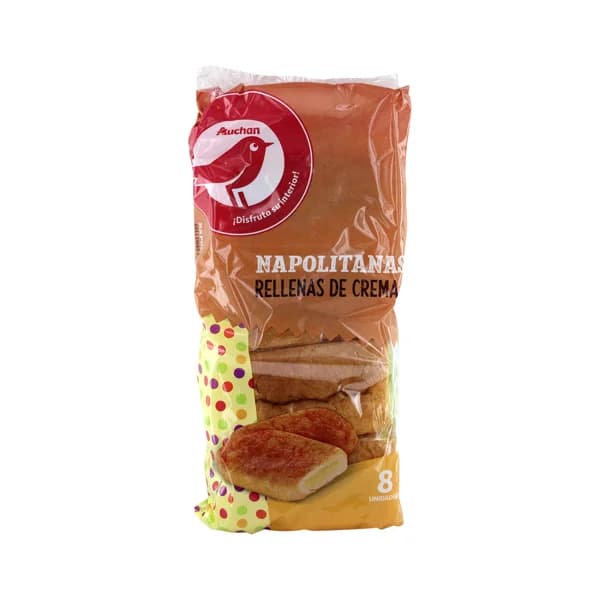 PRODUCTO ALCAMPO Napolitana rellena de crema 8 uds 320 g. - 0.32 kg - Imagen del producto en Findit