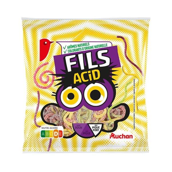 PRODUCTO ALCAMPO Bolsa con mix de golosinas ácidas, elaboradas con aromas y colorantes naturales 180 g. - 0.18 kg - Imagen del producto en Findit