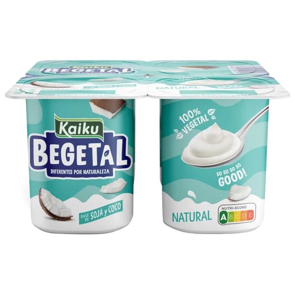 KAIKU Postre 100% vegetal a base de soja y coco natural  begetal 4 x 125 g. - 0.5 kg - Imagen del producto en Findit