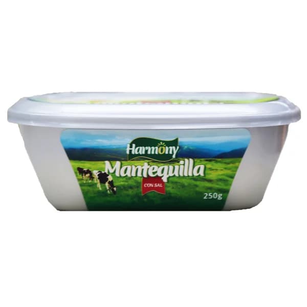 HARMONY Tarrina de mantequilla con sal 250 g. - 0.25 kg - Imagen del producto en Findit