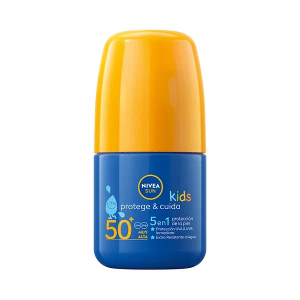 NIVEA Sun kids Protector solar en roll on especial para niños, con factor protección 50+ (muy alta) protege & cuida 50 ml. - 0.05 l - Imagen del producto en Findit