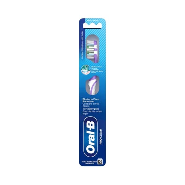 ORAL-B Pro clean Cepillo de dientes que combate la placa y el mal aliento. - 1 ud - Imagen del producto en Findit
