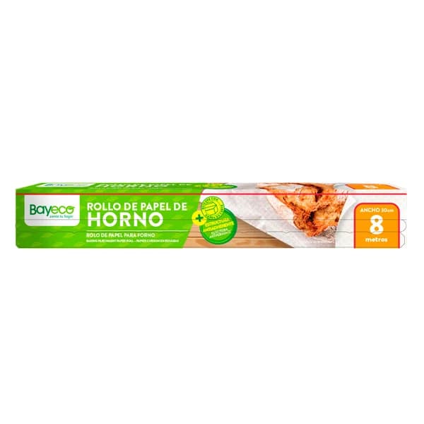 BAYECO Papel para horno con estructura antiadherente y sierra de corte en el estuche rollo 8 m. - 8 m - Imagen del producto en Findit