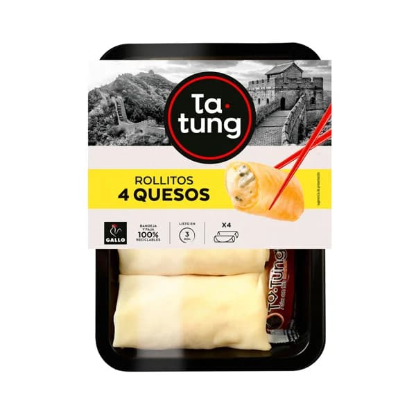TA-TUNG Rollitos de primavera a los 4 quesos, listos para calentar y comer TA-TUNG 240 g. - 0.24 kg - Imagen del producto en Findit