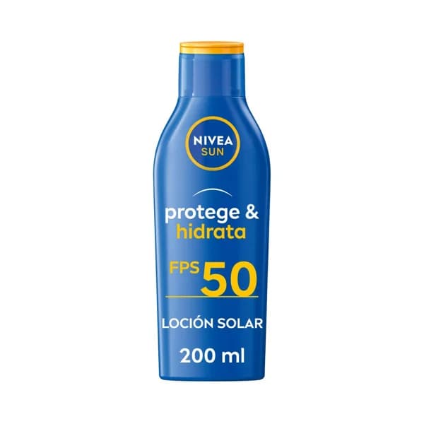 NIVEA Sun protege & hidrata Loción (portector) solar hidratante con FPS 50 (muy alto) 200 ml. - 0.2 l - Imagen del producto en Findit