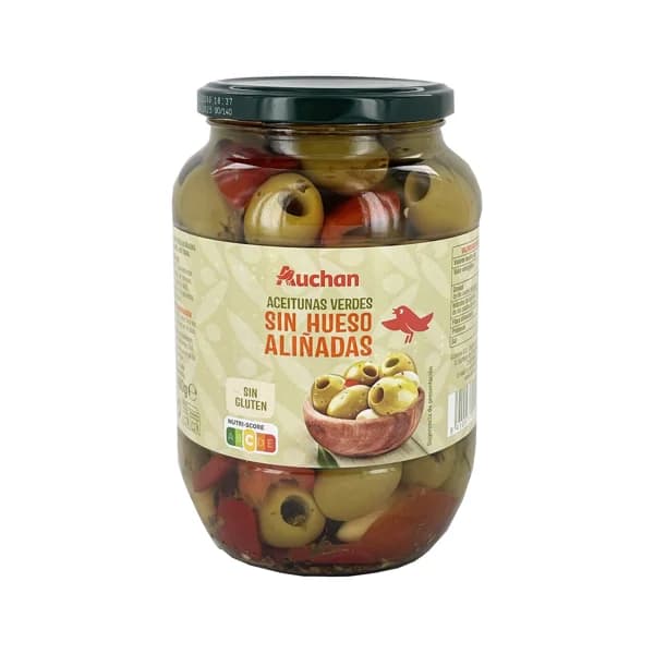 PRODUCTO ALCAMPO Aceitunas verdes Gordal aliñadas sin hueso PRODUCTO ALCAMPO frasco de 400 g. - 0.4 kg - Imagen del producto en Findit