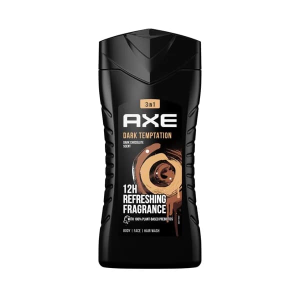 AXE Dark temptation Gel para hombre (3 en 1), con acción relajante y aroma a chocolate negro 250 ml. - 0.26 l - Imagen del producto en Findit
