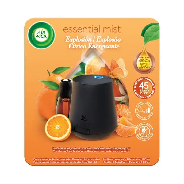 AIR WICK Essential mist Ambientador difusor de aceites esenciales explosión cítrica energizante. - 1 ud - Imagen del producto en Findit